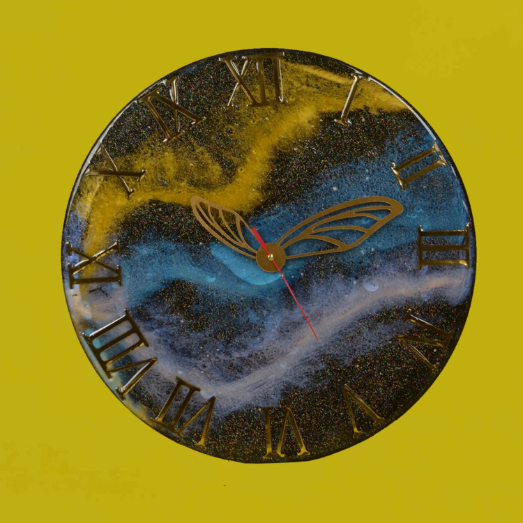 ساعت دیواری رزینی کهکشان ۴۰ سانتی