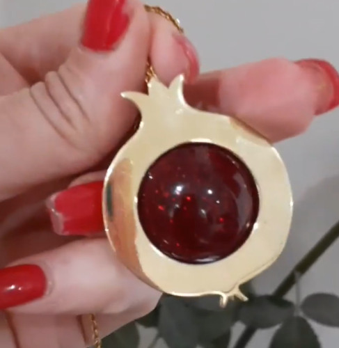 گردنبند رزینی طرح انار