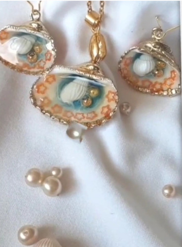 نیم ست رزینی شکل صدف