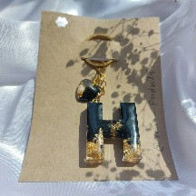 جاکلیدی حروف انگلیسی مشکی و طلایی